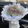 Bó hoa baby nhiều màu cầu vồng gói giấy trắng